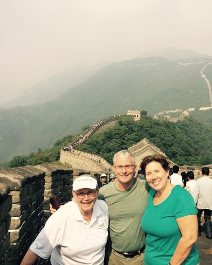 Joan and Helen, COPD patient climbing the great wall of China