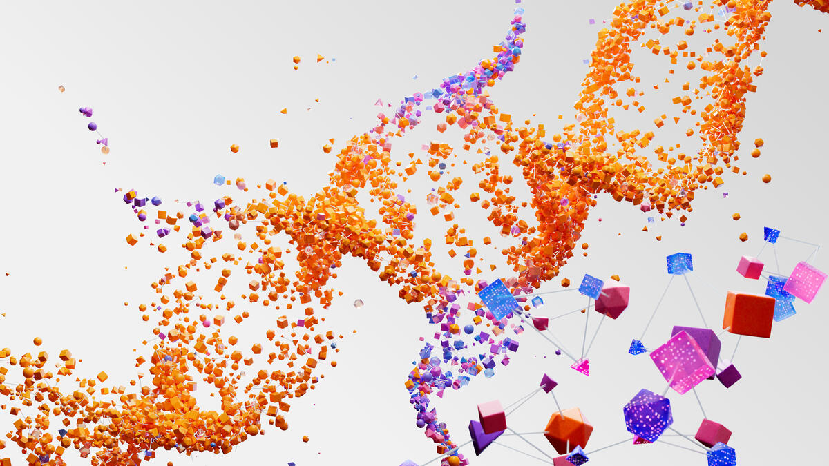 Imagem científica de ADN e Dados